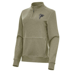 Atlanta Falcons Antigua Women's Crush Quarter-Zip Top - Olive for sale