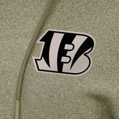Cincinnati Bengals Antigua Women's Justice Pullover Hoodie - Olive for sale