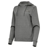 Los Angeles Chargers Antigua Women's Justice Pullover Hoodie - Heather Black cheap