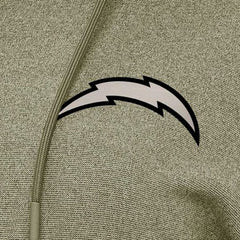 Los Angeles Chargers Antigua Women's Justice Pullover Hoodie - Olive discount