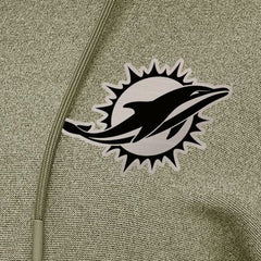 Miami Dolphins Antigua Women's Justice Pullover Hoodie - Olive on sale
