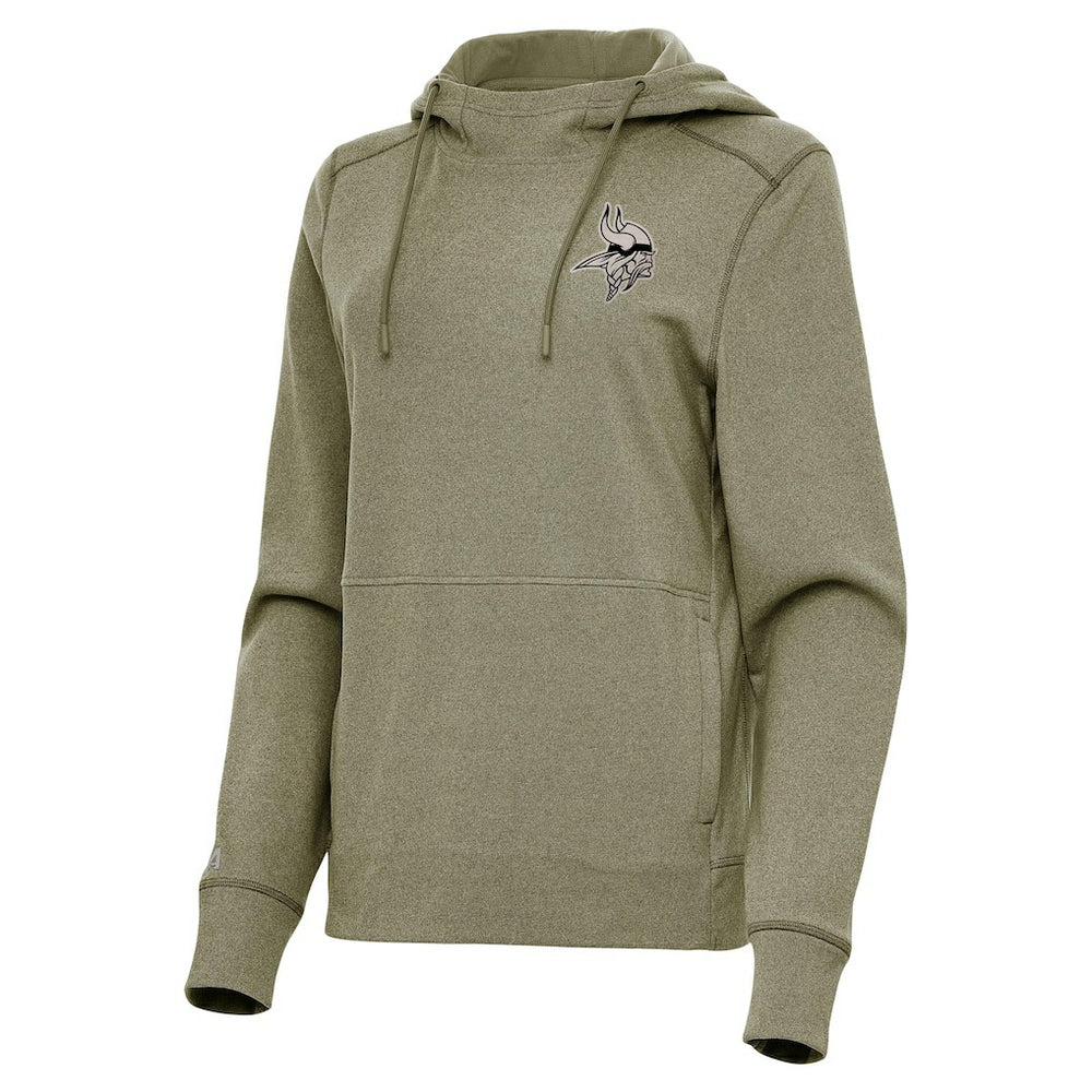 Minnesota Vikings Antigua Women's Justice Pullover Hoodie - Olive online