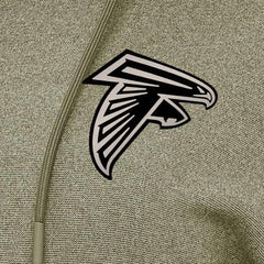 Atlanta Falcons Antigua Women's Justice Pullover Hoodie - Olive cheap
