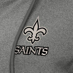 New Orleans Saints Antigua Women's Seeker Full-Zip Hoodie Jacket - Heather Black on sale