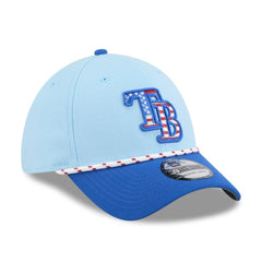 Tampa Bay Rays 2025 Fourth of July 39THIRTY Flex Hat Light Blue/Blue