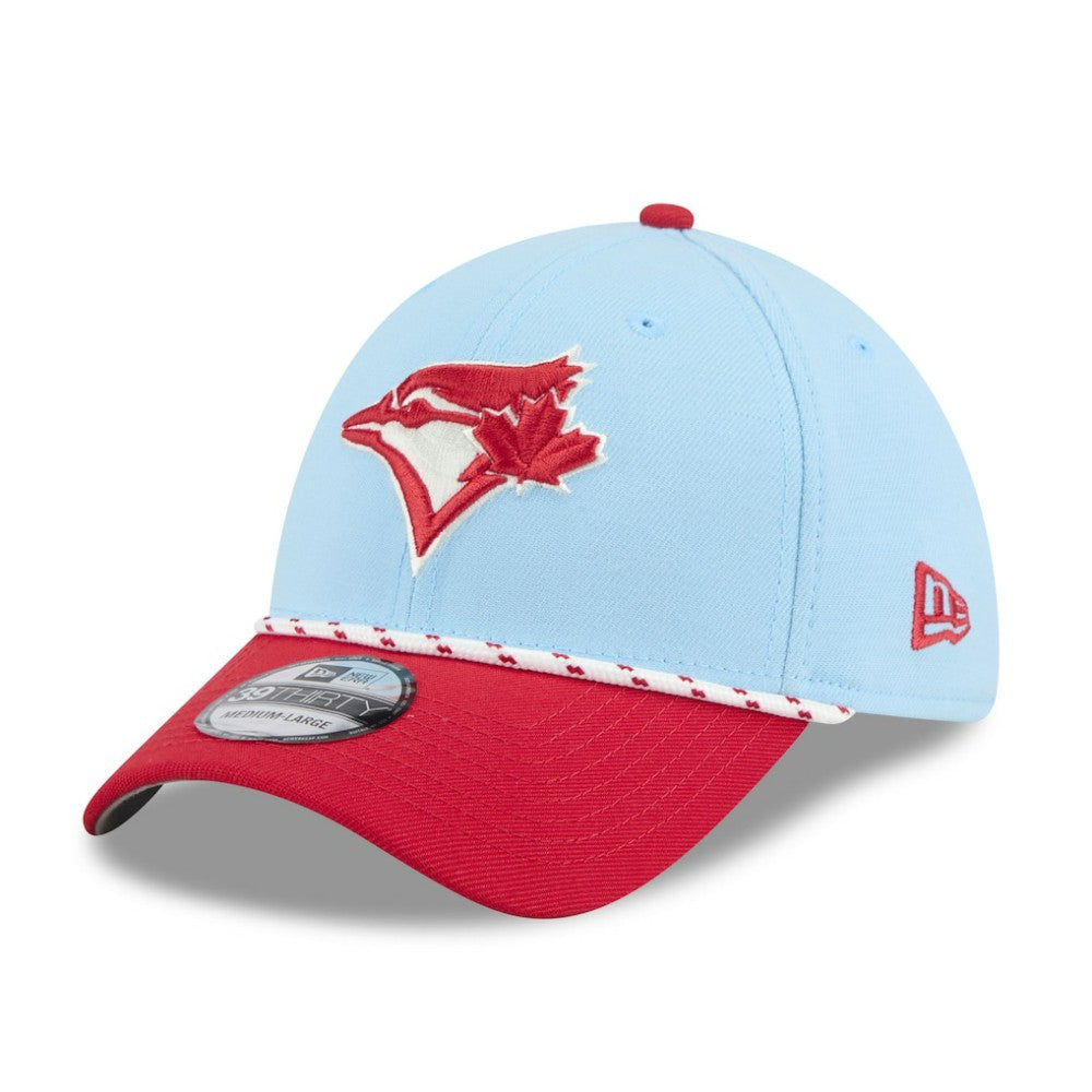 Toronto Blue Jays 2025 Canada Day 39THIRTY Flex Hat Light Blue/Red