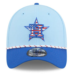 Houston Astros 2025 Fourth of July 39THIRTY Flex Hat Light Blue/Blue