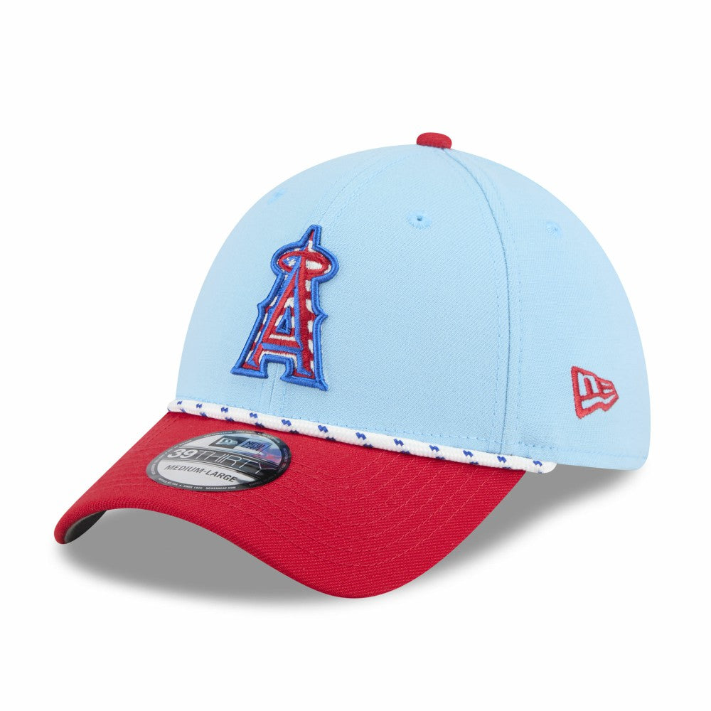 Los Angeles Angels 2025 Fourth of July 39THIRTY Flex Hat Light Blue/Red