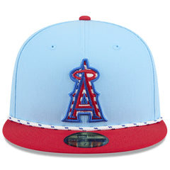 Los Angeles Angels 2025 Fourth of July 59FIFTY Fitted Hat Light Blue/Red
