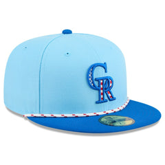 Colorado Rockies 2025 Fourth of July 59FIFTY Fitted Hat Light Blue/Blue