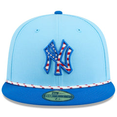 New York Yankees 2025 Fourth of July 59FIFTY Fitted Hat Light Blue/Blue