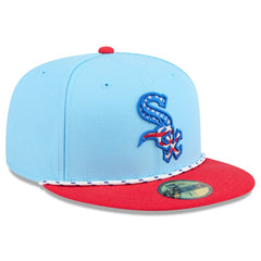 Chicago White Sox 2025 Fourth of July 59FIFTY Fitted Hat Light Blue/Red