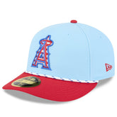 Los Angeles Angels 2025 Fourth of July Low Profile 59FIFTY Fitted Hat Light Blue/Red