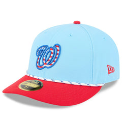Washington Nationals 2025 Fourth of July Low Profile 59FIFTY Fitted Hat Light Blue/Red