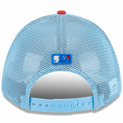 San Francisco Giants 2025 Fourth of July 9FORTY A-Frame M-Crown Adjustable Trucker Hat Light Blue/Red