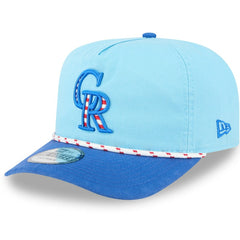 Colorado Rockies 2025 Fourth of July Golfer Snapback Hat Light Blue/Blue