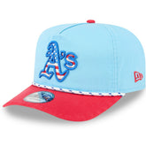 Athletics 2025 Fourth of July Golfer Snapback Hat Light Blue/Red