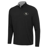 San Francisco 49ers Antigua Content Quarter-Zip Pullover Top - Black discount