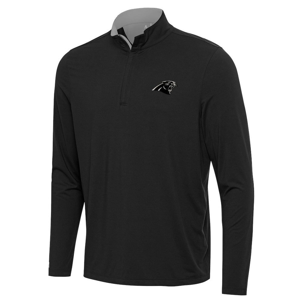 Carolina Panthers Antigua Content Quarter-Zip Pullover Top - Black on sale