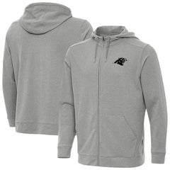 Carolina Panthers Antigua Effortless Full-Zip Hoodie Jacket - Heather Gray on sale