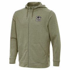 Green Bay Packers Antigua Effortless Full-Zip Hoodie Jacket - Olive cheap