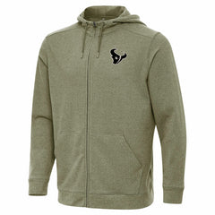 Houston Texans Antigua Effortless Full-Zip Hoodie Jacket - Olive discount
