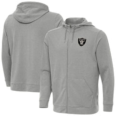 Las Vegas Raiders Antigua Effortless Full-Zip Hoodie Jacket - Heather Gray cheap