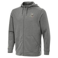 Minnesota Vikings Antigua Effortless Full-Zip Hoodie Jacket - Heather Black on sale