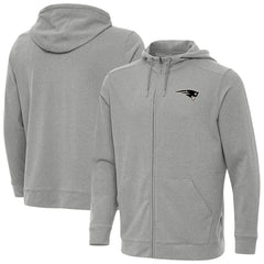 New England Patriots Antigua Effortless Full-Zip Hoodie Jacket - Heather Gray sale