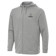 New Orleans Saints Antigua Effortless Full-Zip Hoodie Jacket - Heather Gray cheap
