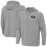 San Francisco 49ers Antigua Effortless Full-Zip Hoodie Jacket - Heather Gray cheap