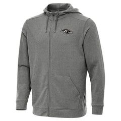 Baltimore Ravens Antigua Effortless Full-Zip Hoodie Jacket - Heather Black discount