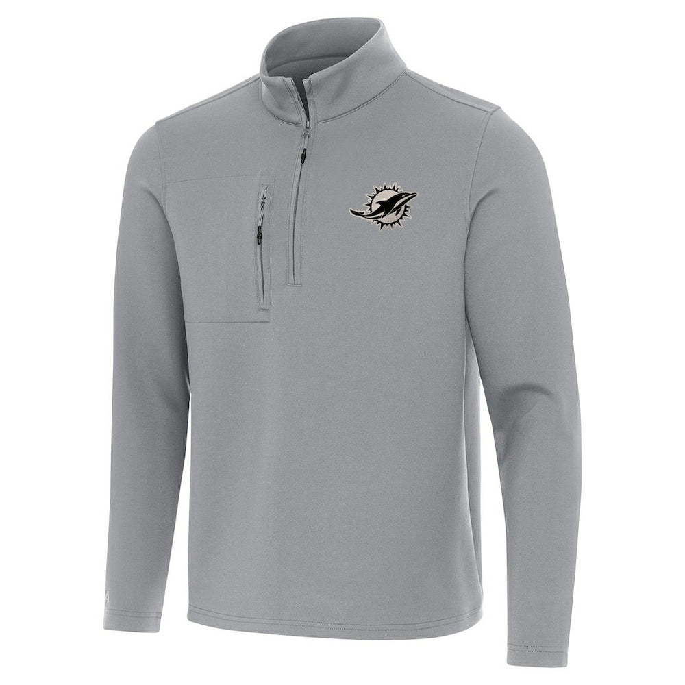 Miami Dolphins Antigua Insider Quarter-Zip Jacket - Gray discount