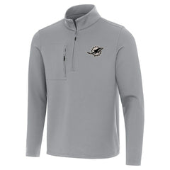 Miami Dolphins Antigua Insider Quarter-Zip Jacket - Gray discount