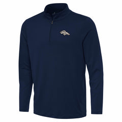 Denver Broncos Antigua Reprocess Quarter-Zip Top - Navy discount