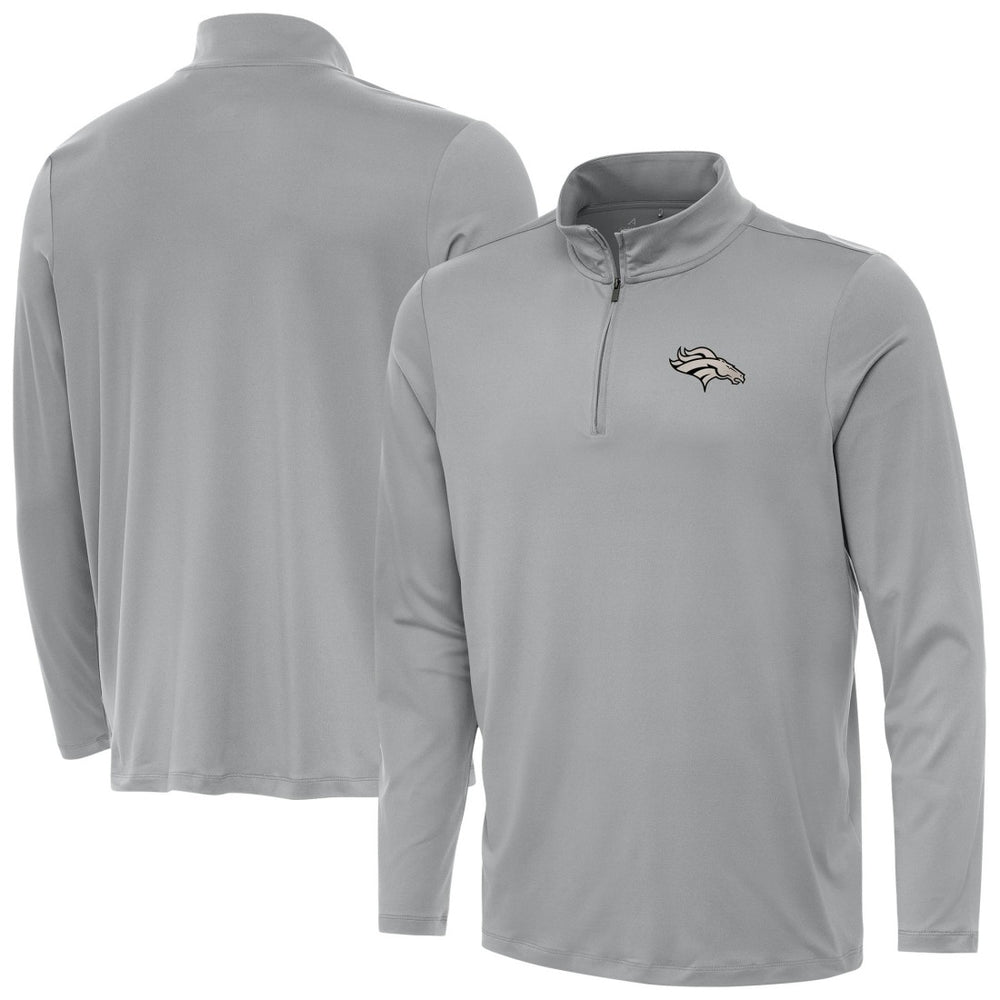 Denver Broncos Antigua Reprocess Quarter-Zip Top - Gray outlet