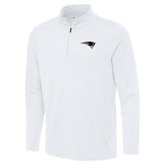 New England Patriots Antigua Reprocess Quarter-Zip Top - White sale