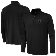 Carolina Panthers Antigua Reprocess Quarter-Zip Top - Black sale