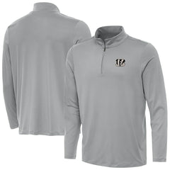 Cincinnati Bengals Antigua Reprocess Quarter-Zip Top - Gray cheap