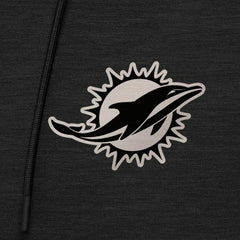 Miami Dolphins Antigua Spikes Raglan Quarter-Zip Hoodie - Heather Black on sale