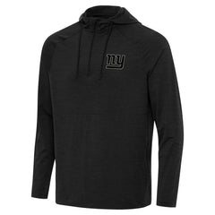 New York Giants Antigua Spikes Raglan Quarter-Zip Hoodie - Heather Black outlet