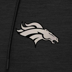 Denver Broncos Antigua Spikes Raglan Quarter-Zip Hoodie - Heather Black discount