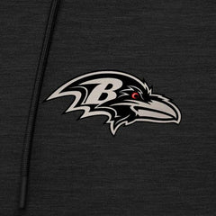 Baltimore Ravens Antigua Spikes Raglan Quarter-Zip Hoodie - Heather Black discount