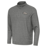 Denver Broncos Antigua Subtle Quarter-Zip Top - Heather Black for sale