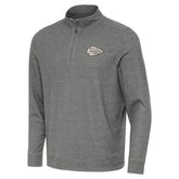 Kansas City Chiefs Antigua Subtle Quarter-Zip Top - Heather Black on sale