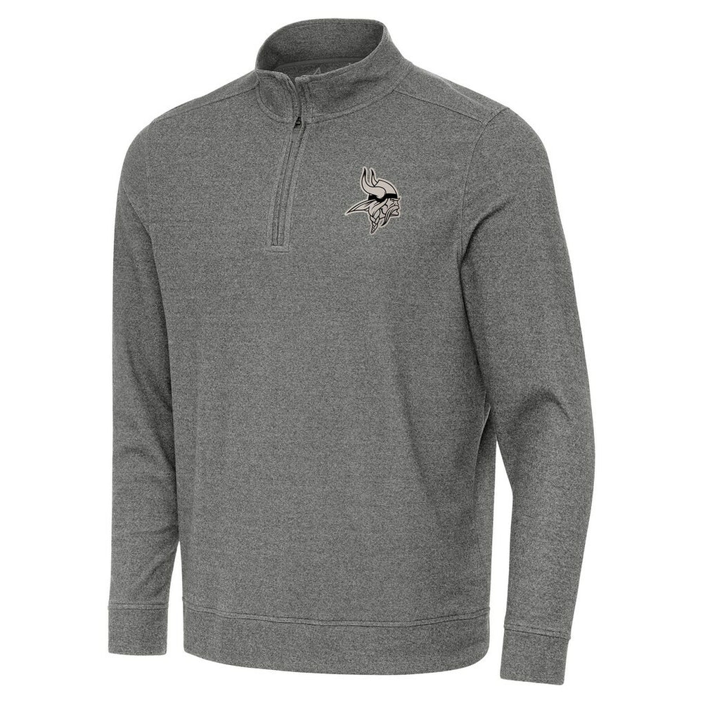 Minnesota Vikings Antigua Subtle Quarter-Zip Top - Heather Black sale