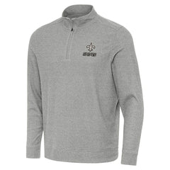 New Orleans Saints Antigua Subtle Quarter-Zip Top - Heather Gray cheap