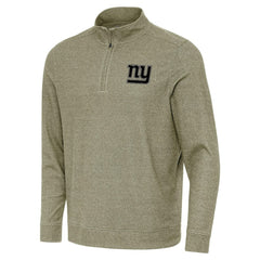 New York Giants Antigua Subtle Quarter-Zip Top - Heather Olive for sale