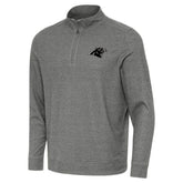 Carolina Panthers Antigua Subtle Quarter-Zip Top - Heather Black discount