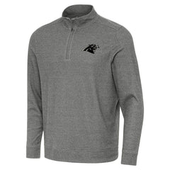 Carolina Panthers Antigua Subtle Quarter-Zip Top - Heather Black discount